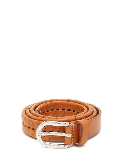 Matchesfashion.com Isabel Marant - Pagoo Braided Leather Belt - Womens - Tan