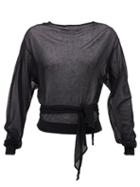 Matchesfashion.com Lemaire - Tie-waist Wrap Sweater - Womens - Black