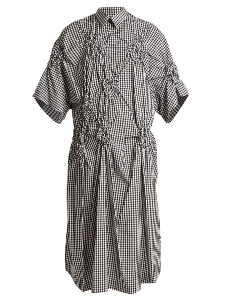 Simone Rocha Ruffle-trimmed Gingham Midi Dress