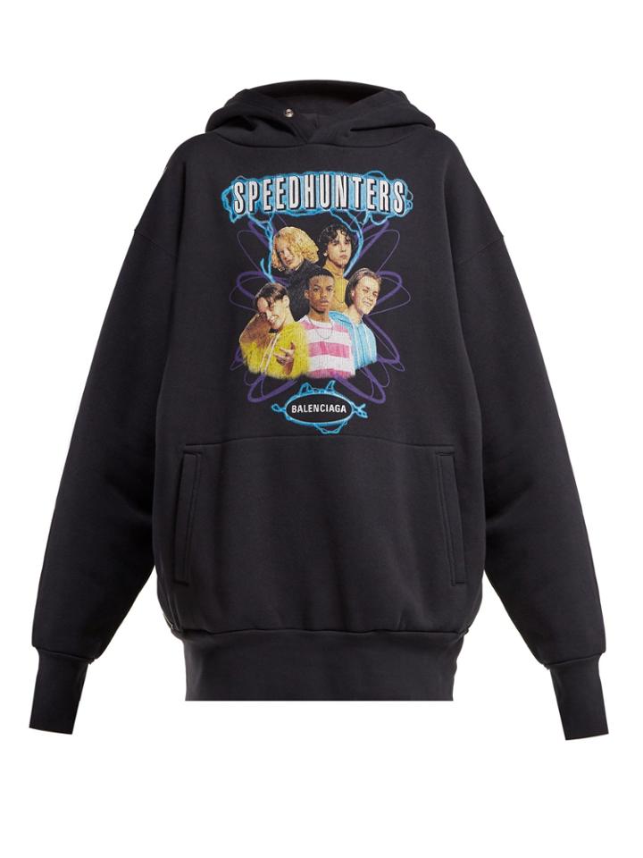 Balenciaga Speedhunters Logo-print Cotton-jersey Sweatshirt