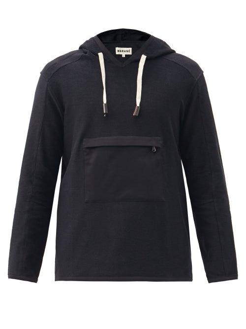 Matchesfashion.com Maran - Cotton-twill Hooded Sweatshirt - Mens - Black