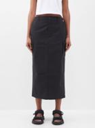 Wardrobe.nyc Wardrobe. Nyc - Cargo-pocket Ripstop-cotton Midi Skirt - Womens - Black