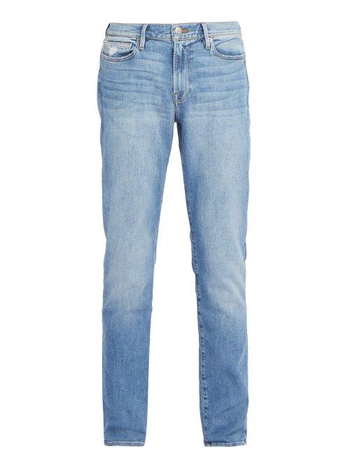 Matchesfashion.com Frame - L'homme Washed Slim Fit Jeans - Mens - Light Blue