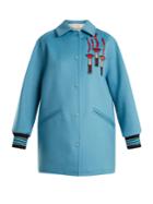 Valentino Logo-appliqu Wool-blend Jacket