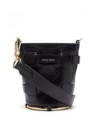 Matchesfashion.com See By Chlo - Zelie Woven-panel Leather Bucket Bag - Womens - Black