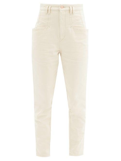 Matchesfashion.com Isabel Marant - Padeloisasr High-rise Tapered-leg Jeans - Womens - Ivory