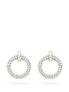 Matchesfashion.com Balenciaga - Crystal-pav Hoop Earrings - Womens - Crystal