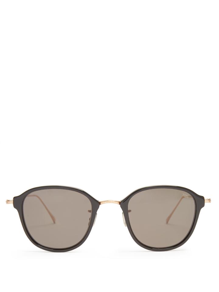 Eyevan 746 Round-frame Titanium And Acetate Sunglasses