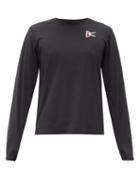 Matchesfashion.com District Vision - Logo-print Mesh Long-sleeved T-shirt - Mens - Black