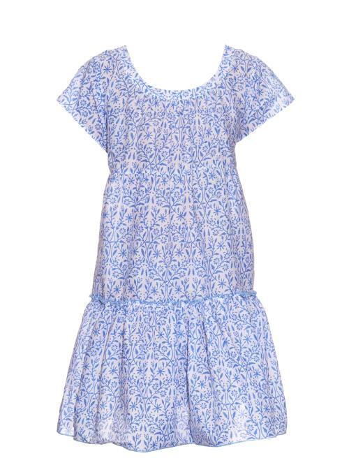 Thierry Colson Paola Porcelain-print Tiered Dress