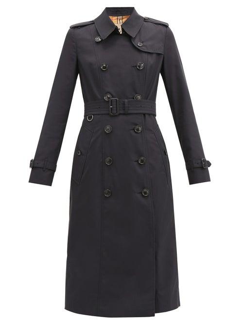 Matchesfashion.com Burberry - Chelsea Cotton-gabardine Trench Coat - Womens - Navy
