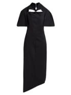 Matchesfashion.com Ellery - Holly Of Hollies Asymmetric Cotton Dress - Womens - Black