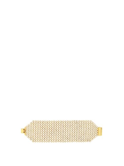 Matchesfashion.com Etro - Crystal Mesh Bracelet - Womens - Silver