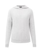 Matchesfashion.com Iris Von Arnim - August Rib-knitted Cashmere Hooded Sweater - Mens - Light Grey
