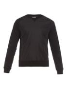 Moncler Long-sleeved Nylon-front Sweatshirt