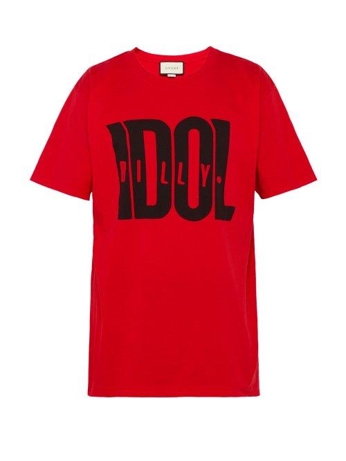 Matchesfashion.com Gucci - Billy Idol Printed T Shirt - Mens - Black Red