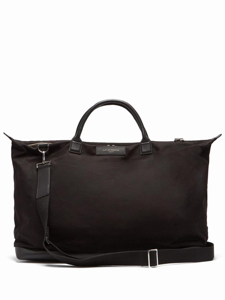 Want Les Essentiels Hartsfield Leather-trimmed Cotton-canvas Holdall