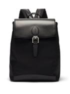 Matchesfashion.com Ralph Lauren Purple Label - Voyager Leather And Technical-canvas Backpack - Mens - Black