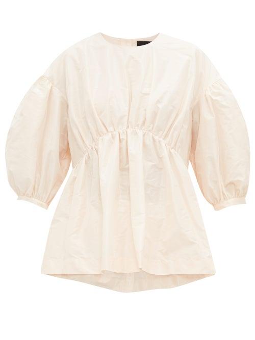 Matchesfashion.com Simone Rocha - Puff Sleeve Taffeta Top - Womens - Light Pink