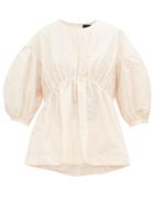 Matchesfashion.com Simone Rocha - Puff Sleeve Taffeta Top - Womens - Light Pink