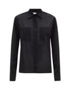 Matchesfashion.com Lemaire - Patch-pocket Cotton-poplin Shirt - Womens - Black