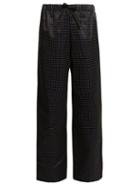 Matchesfashion.com A.p.c. - Lucy Wide Leg Dot Print Cotton Blend Trousers - Womens - Black