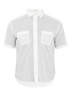 Saint Laurent Patch-pocket Short-sleeved Cotton Shirt