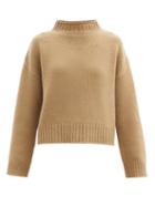 Matchesfashion.com Extreme Cashmere - No.163 Ken High-neck Stretch-cashmere Sweater - Womens - Camel