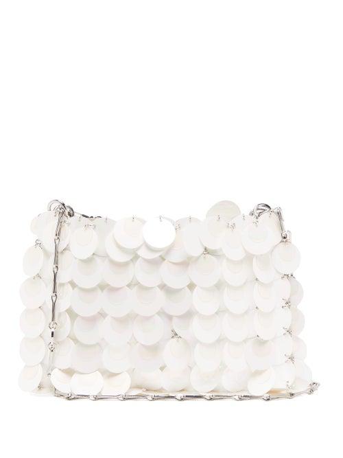 Matchesfashion.com Paco Rabanne - Iconic 1969 Sequinned Shoulder Bag - Womens - White