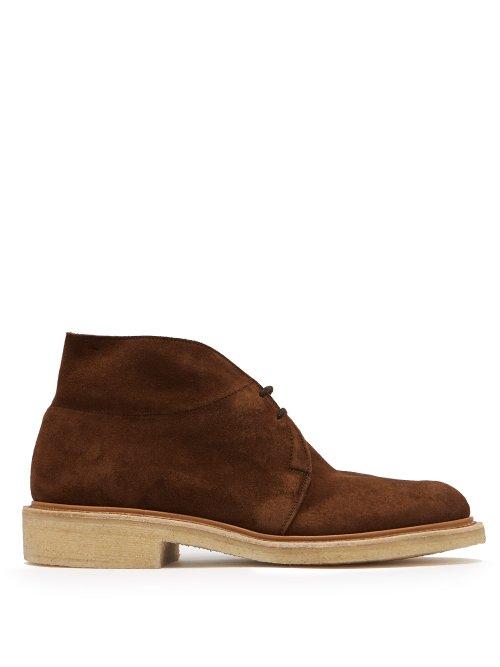 Matchesfashion.com Tricker's - Monty Suede Desert Boots - Mens - Dark Brown