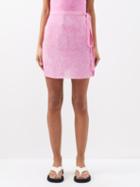 Etro - Paisley-print Crepe Mini Skirt - Womens - Mid Pink