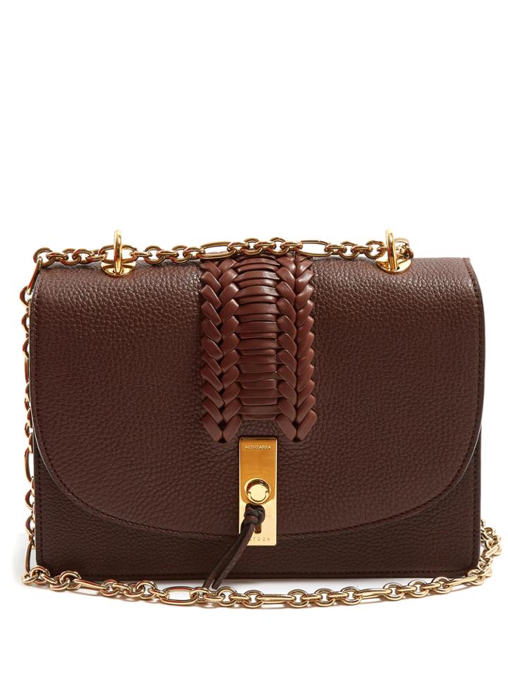 Altuzarra Ghianda Braided Pebbled-leather Shoulder Bag
