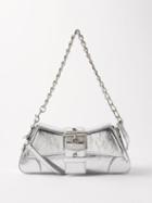 Balenciaga - Lindsay S Metallic-leather Shoulder Bag - Womens - Silver