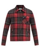Matchesfashion.com Saint Laurent - Tartan Melton-wool Jacket - Mens - Red Multi
