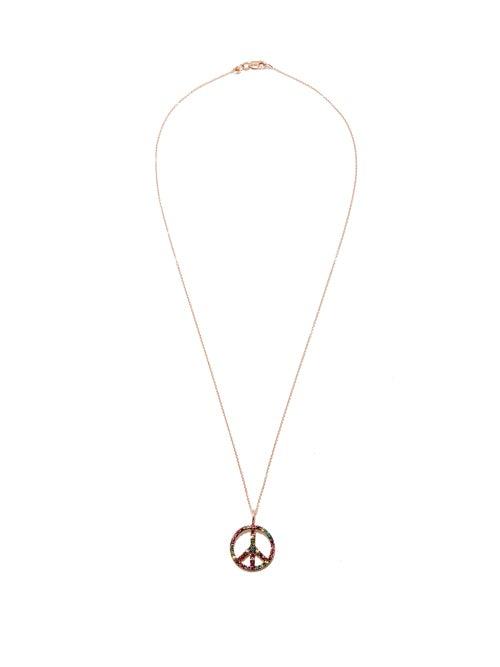 Ladies Fine Jewellery Ileana Makri - Peace Diamond, Gemstone & 18kt Gold Necklace - Womens - Rose Gold