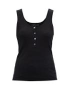 Matchesfashion.com Nili Lotan - Mary Ribbed-knit Linen Tank Top - Womens - Black