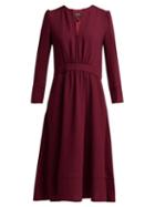 Matchesfashion.com A.p.c. - Bing Belted Crepe Dress - Womens - Burgundy