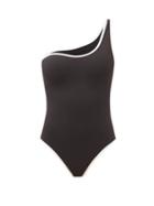 Matchesfashion.com Sir - Claude One-shoulder Swimsuit - Womens - Black