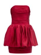 Matchesfashion.com Alexandre Vauthier - Layered Silk-satin Mini Dress - Womens - Red