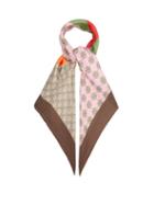 Gucci - Gg-logo And Web-stripe Print Silk-twill Scarf - Womens - Beige Multi
