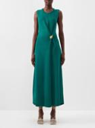 Proenza Schouler - Embellished Twist-back Knitted Dress - Womens - Teal