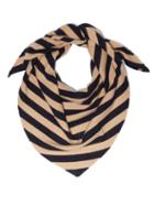 Extreme Cashmere - No.201 Striped Cashmere Bandana Scarf - Womens - Navy Multi