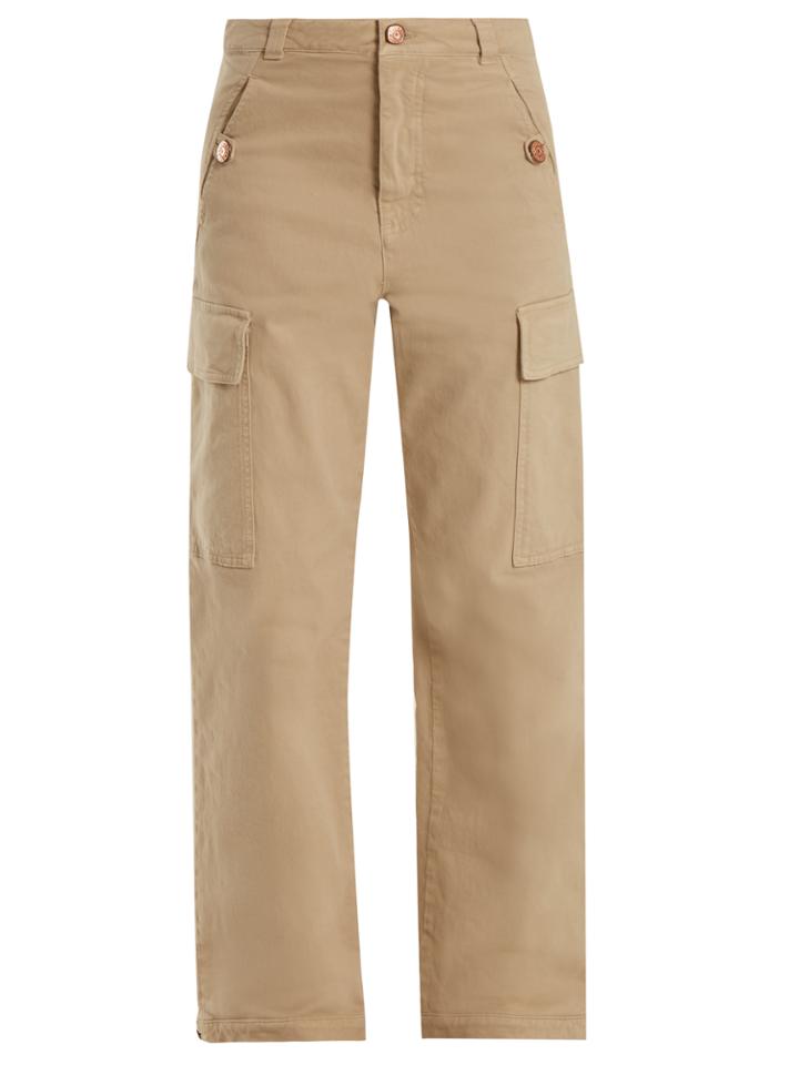 See By Chloé Wide-leg Cotton-blend Trousers