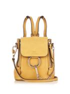 Chloé Faye Mini Suede And Leather Backpack
