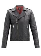 Matchesfashion.com A.p.c. - Double-breasted Zipped Leather Jacket - Mens - Black