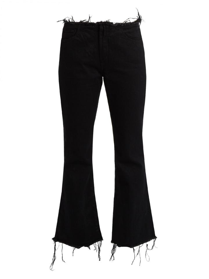 Marques'almeida Frayed-edge Cropped Flared Jeans