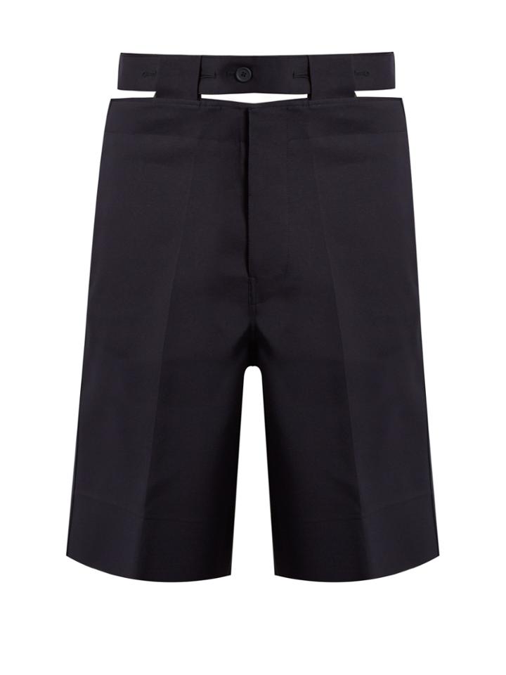 Marni Cut-out Belt Twill Shorts