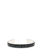 Matchesfashion.com Valentino - Vltn Logo Cuff Bracelet - Mens - Silver