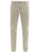 Matchesfashion.com Incotex - Slim-fit Stretch-cotton Blend Trousers - Mens - Grey