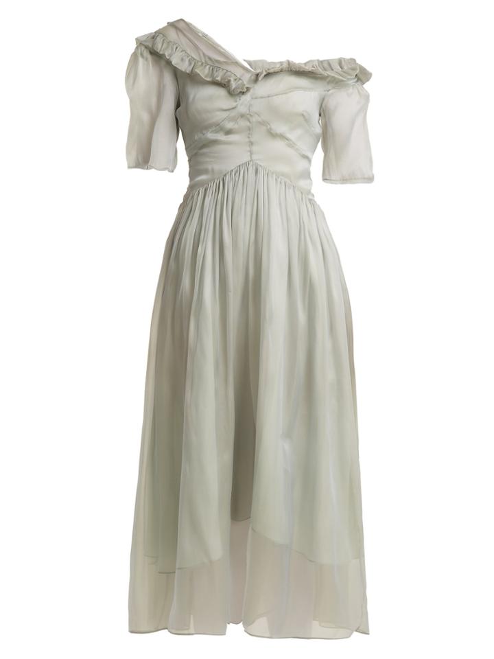 Preen By Thornton Bregazzi Jacinta One-shoulder Silk-organza Dress